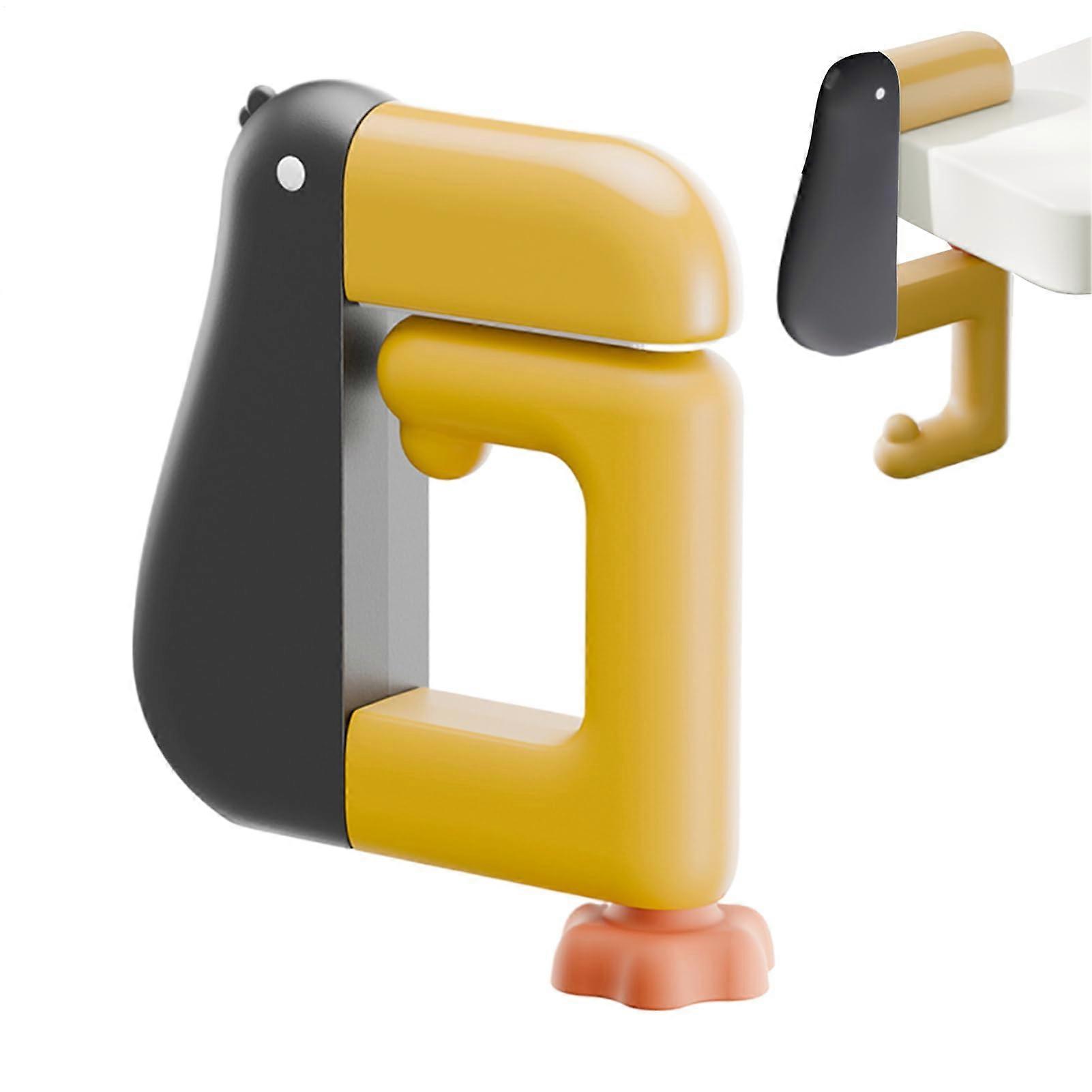 Desk Hooks Rack, Under Desk Holder for Backpack Wallet No Drill, Headphone Organizer, Multifunctional Side Hook for Dorm Home Black