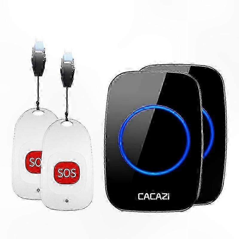 Système d’alerte d’urgence à distance pour les aînés, bouton d’appel sans fil, notification de carillon de sonnette