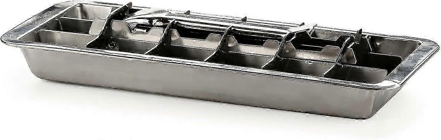 Stainless Steel Ice Cube Tray with Easy Release Handle | 18 Slot Ice Mold for Cocktails & Beverages