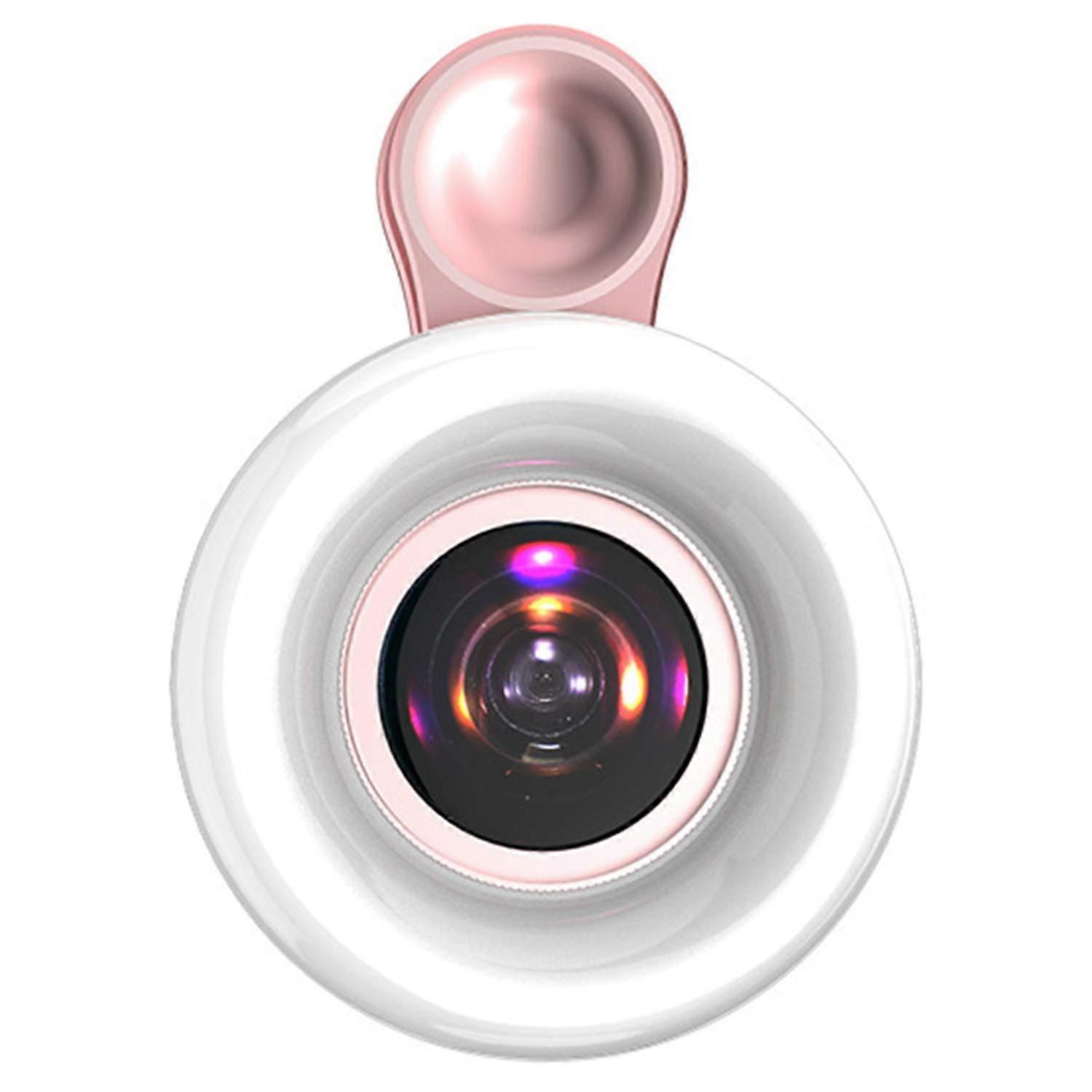 LED Phone Lens Selfie Ring Light Mobile Phone Fill Light HD Macro Dimmable Lamp Beauty Ringlight Gold Ref: 3990