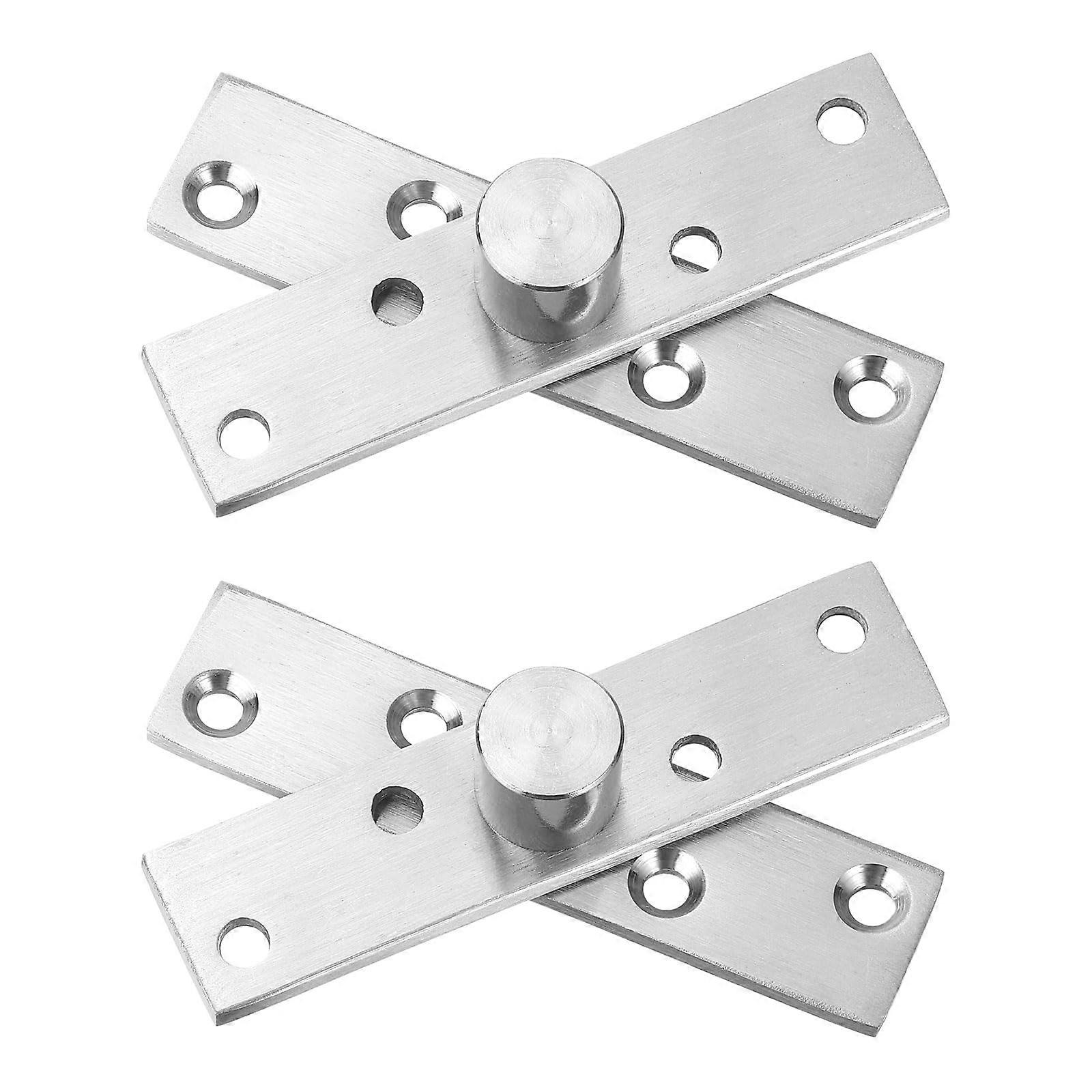Door Swivel Concealed Hinges 360 Degree Rotating 2 Pieces Stainless Steel Hidden Bookcase Hardware for Custom Furniture
