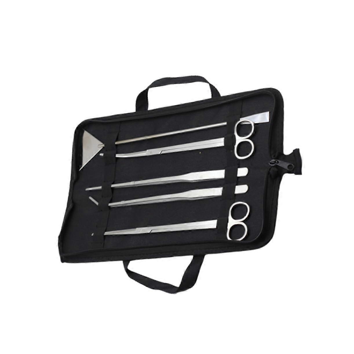 5 x Aquascaping Tools Cleaning Sand Scraping Plants Tweezers Scissors Kit