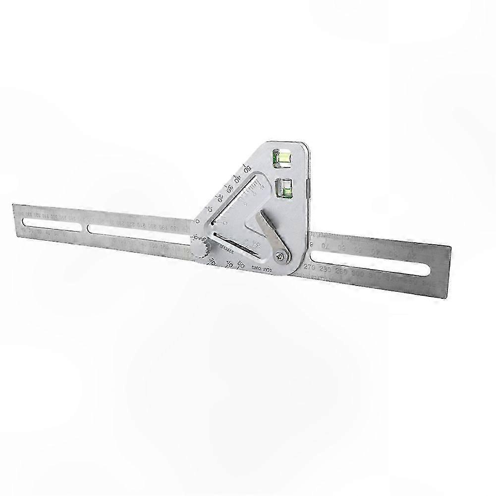 Multi-Functional Stainless Steel Woodworking Ruler, Adjustable Triangle Tool for Precision Measurement and Layout