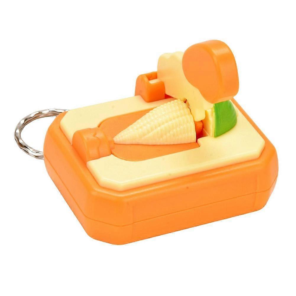 Cut Carrot Simulation Mini Keychain Fun Portable Compact Stress-relieving