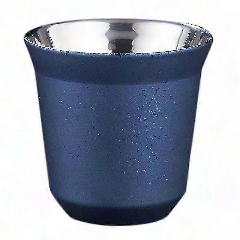 80ml Double Wall Stainless Steel Espresso Cup Insulated For Pixie Coffee Capsule Shape Cup