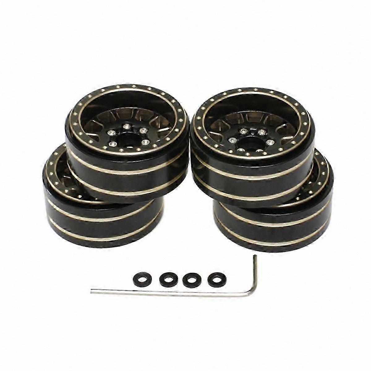 Roues 1/18 TRX4M 1,2 pouce en laiton pour modèles 1/24 SCX24 FMS