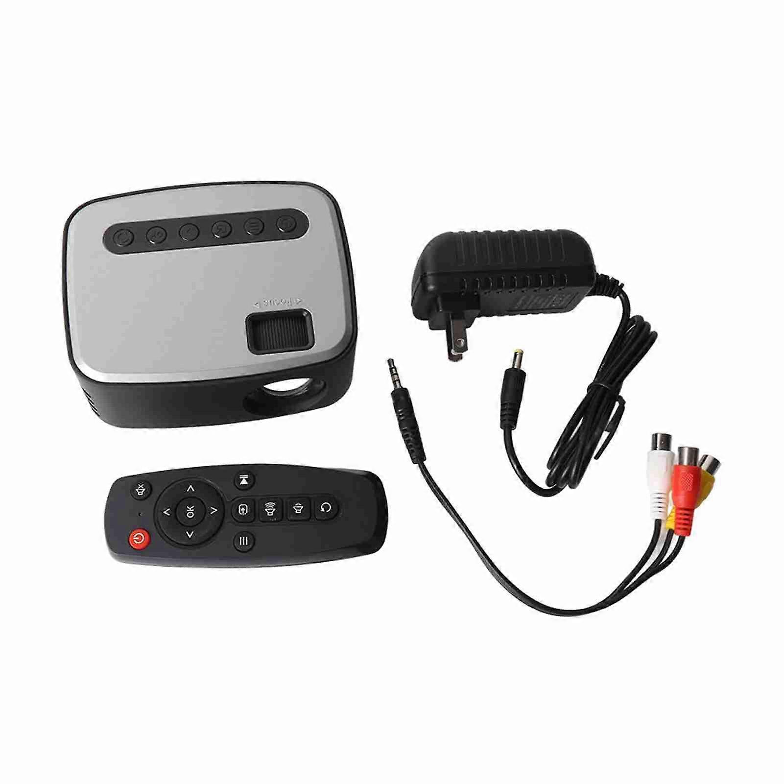 Portable Projector 1080P USB HD LED Home Media Video Player Cinema Projector 320x240 Pixels Supports Easy To Carry