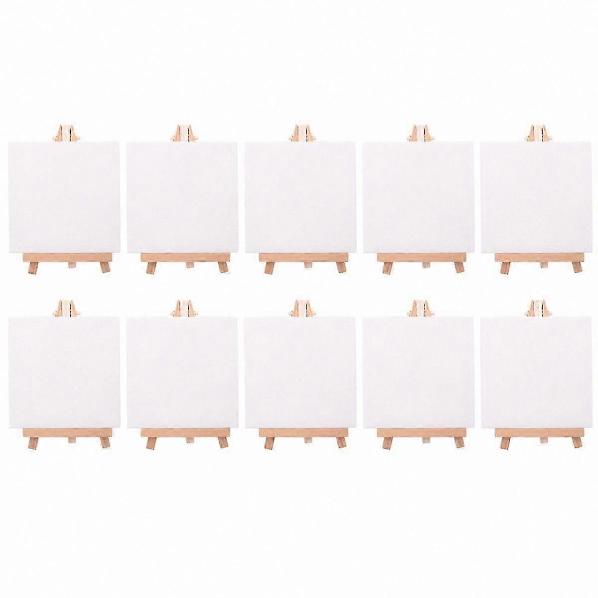 10-Piece Mini Canvas Art Set for DIY Painting, Drawing, and Crafting with Small Table Easel, Perfect Gift for Artists