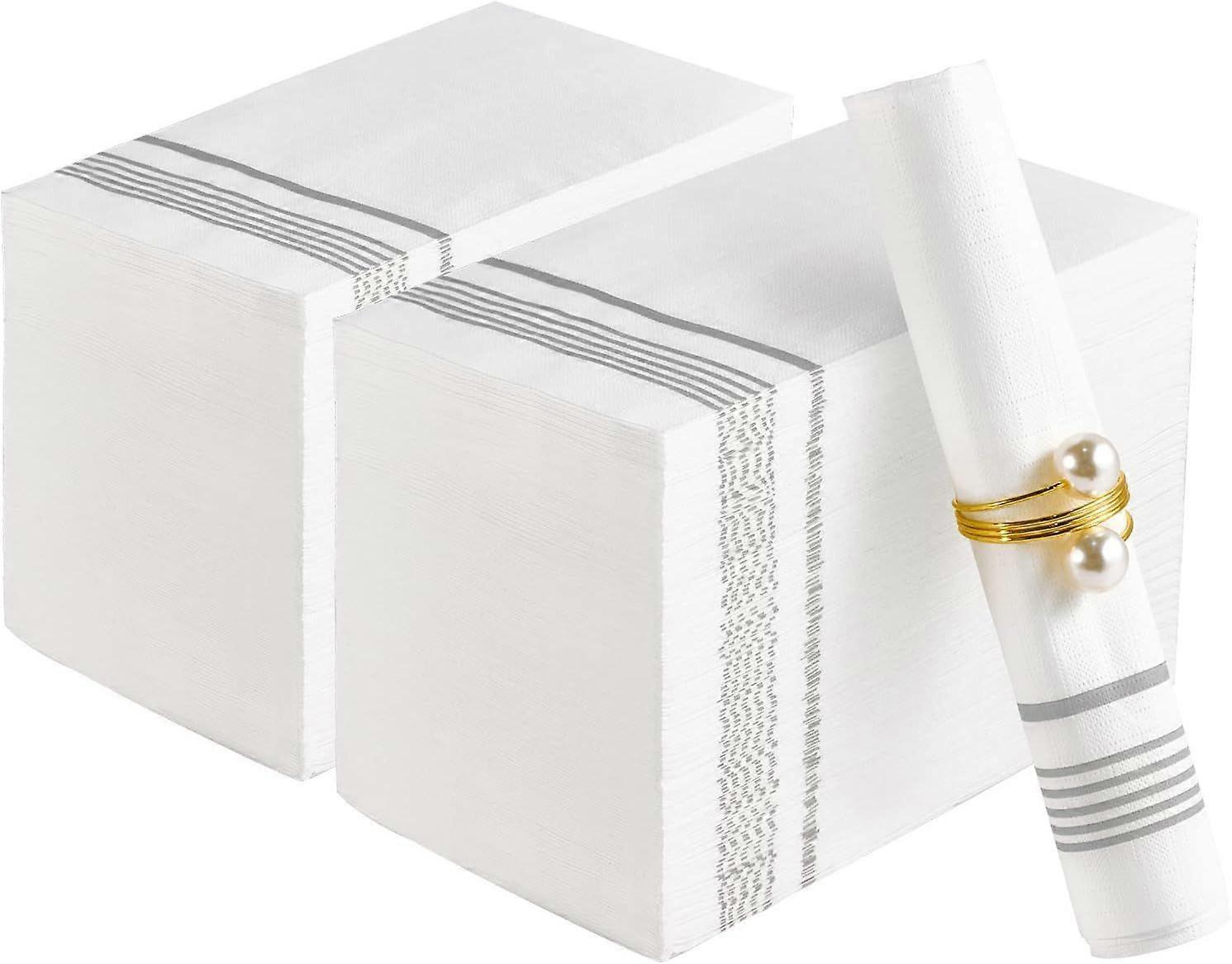 Paquet de 200 serviettes en papier serviettes jetables pour invités, dîner 3 plis de qualité supérieure