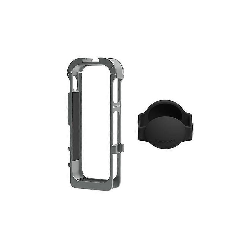 Camera Metal Rabbit Cage + Silicone Lens Cover for Insta360 X5