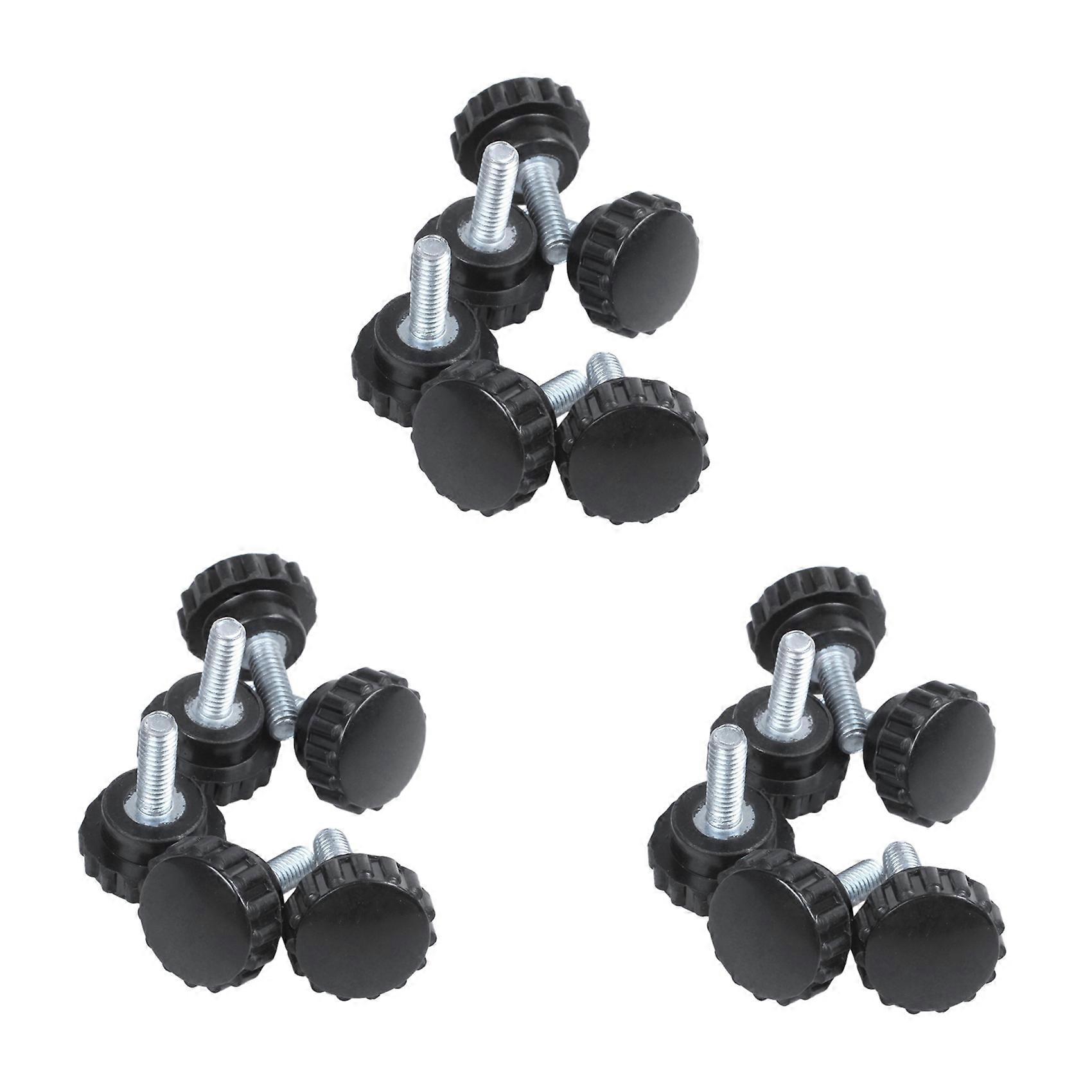 18 Pcs M4X10 Threaded Knurled Thumbscrew Grip Knobs Thumb Screw