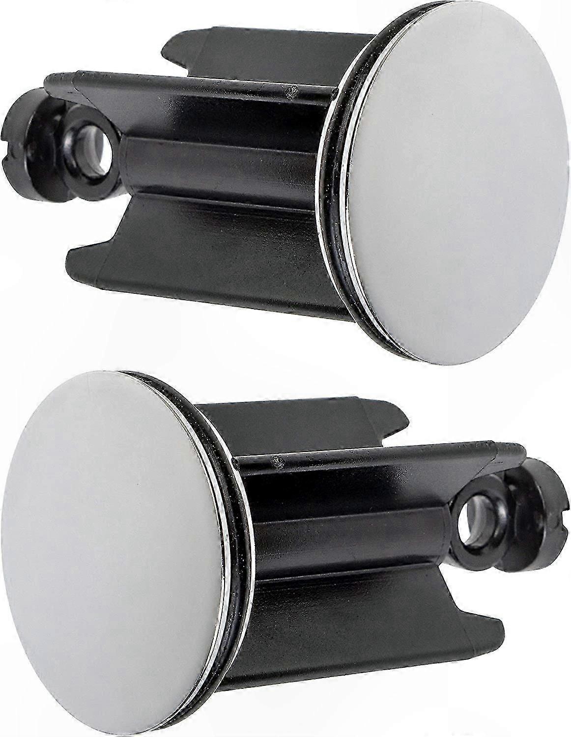 Adjustable Chrome Sink Stopper Set, 2-Pack, 40mm Rustproof Drain Plug with Rubber Seal for Bathroom Basins