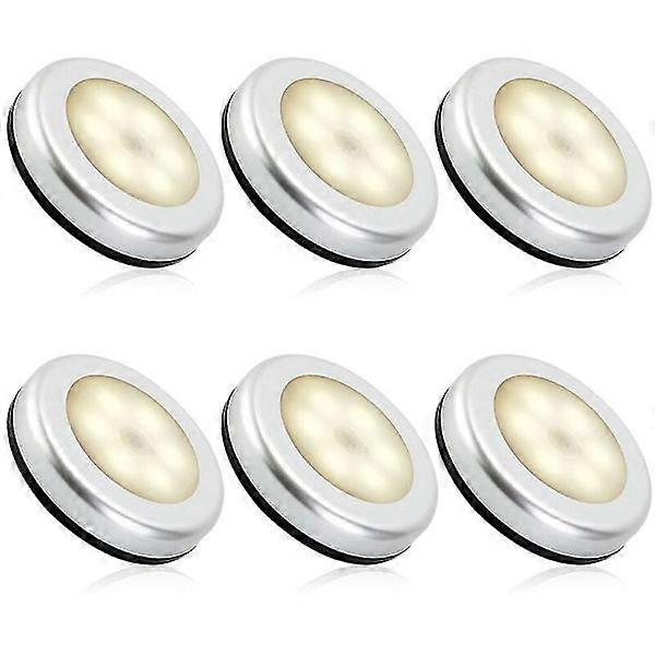 6 Pcs Sensor Lights, LED Battery Powered Motion Sensor for Stairs