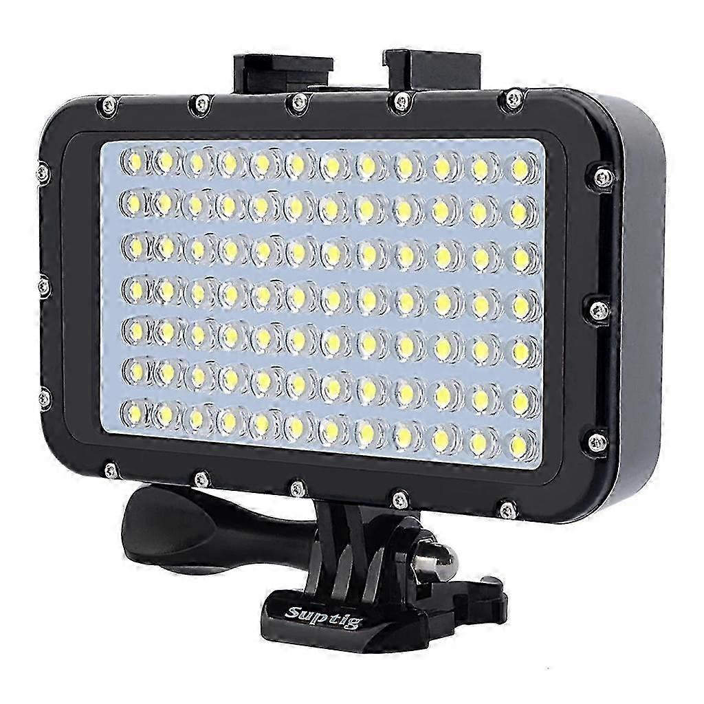 50m/164ft Waterproof Diving Light Underwater LED High Power Fill Lamp with 4 Lighting Modes 84 LEDs 2600mAh Battery 5000Lux