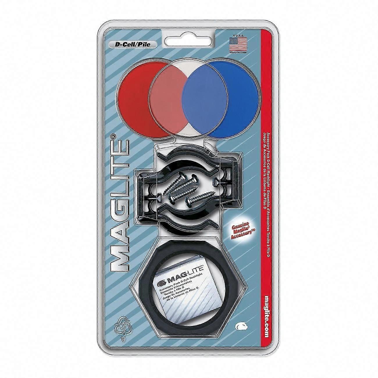 D Cell Flashlight Accessory Kit with Lens, Holder, and Bracket Clamps