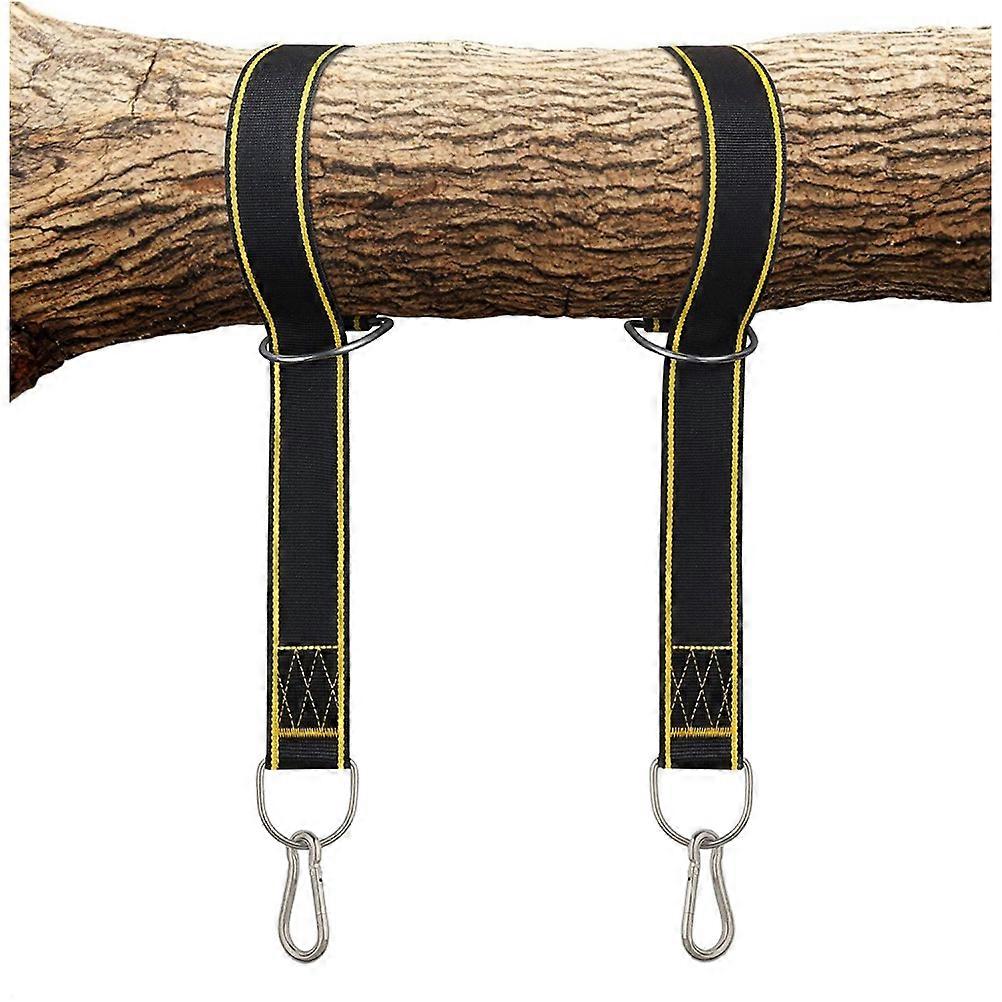 Hammock Hanging Straps 2PCS 5X150CM Designed For Emergency Situations Featuring Heavy Load Capacity And Durable Construction In Black