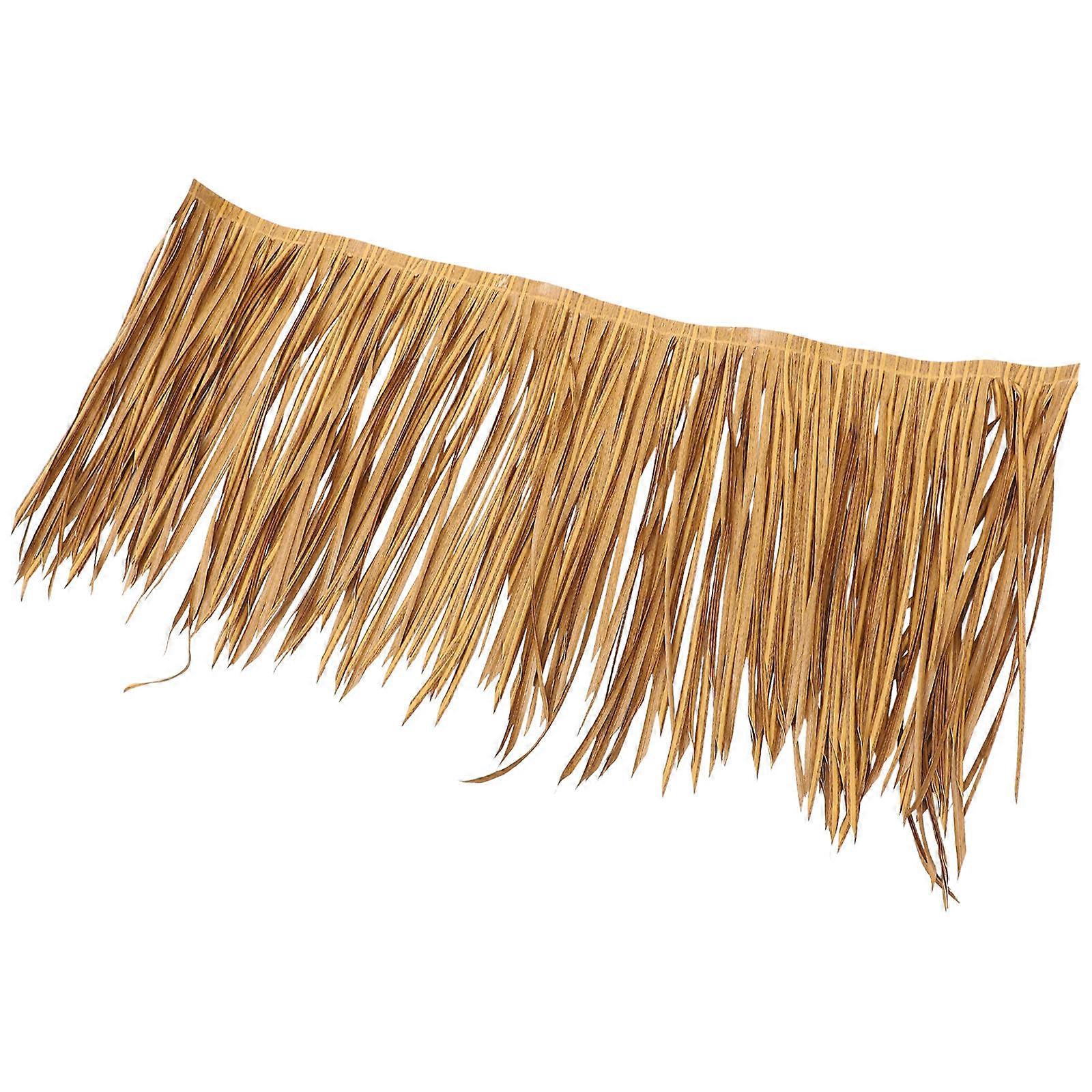Tropical Decorations Simulated Thatch Roll Dark Grey 110.00X50.00X1.00CM Windproof Sunproof Rainproof Rustproof Fire-Resistant 1Pcs