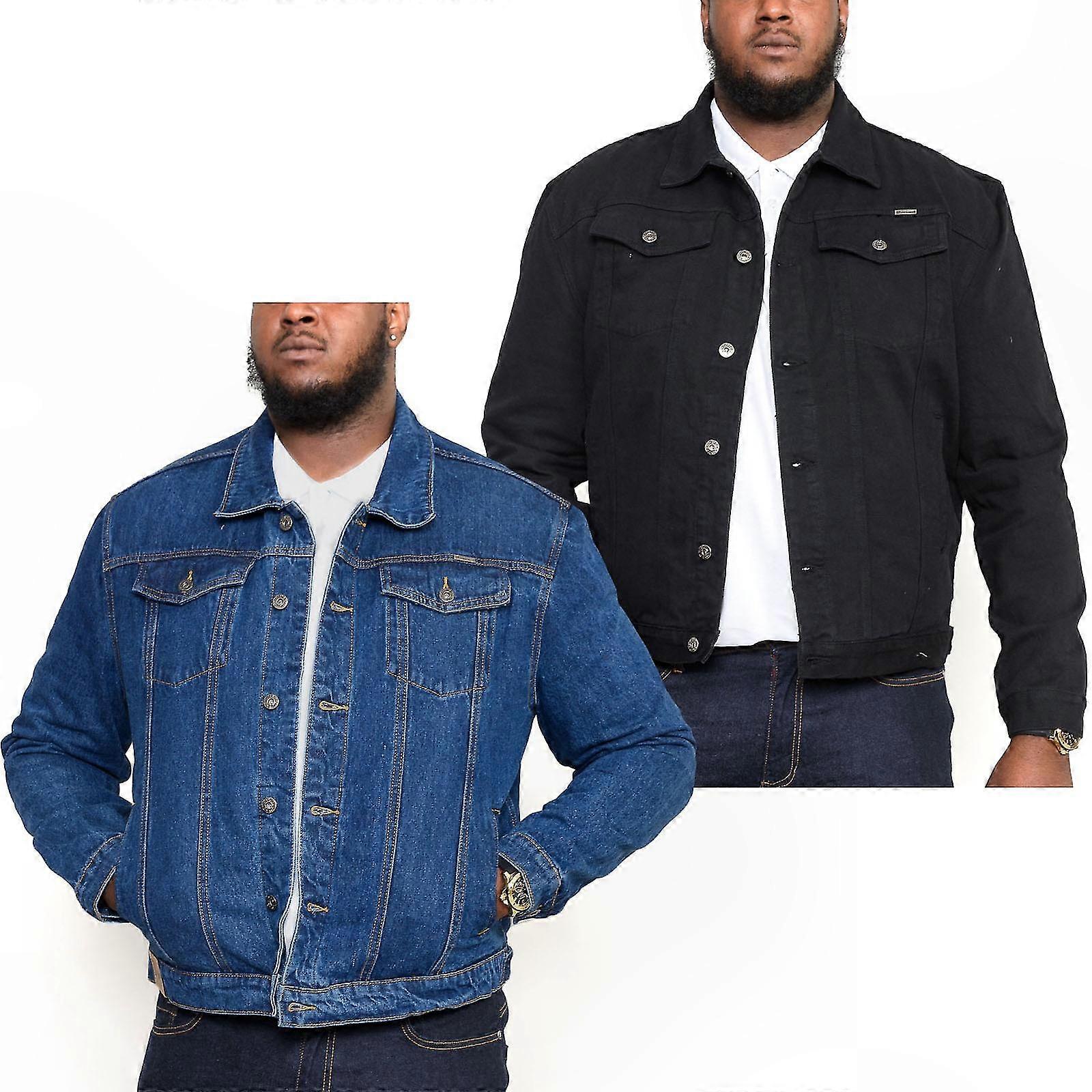 Jaqueta jeans estilo ocidental para homens grandes e altos - Jaqueta trucker plus size com ajuste clássico