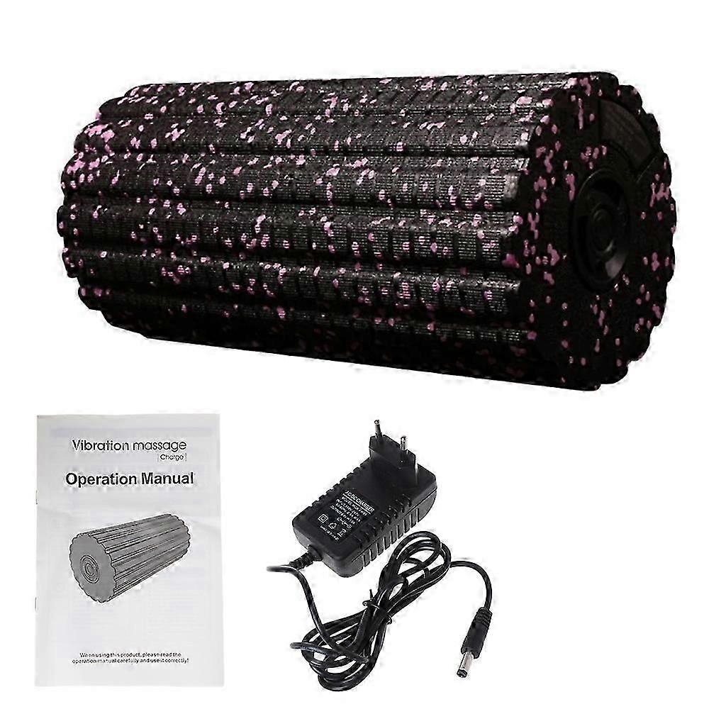 Electric Rechargeable Vibrating Foam Roller Massager Fitness Muscle Pain Relief