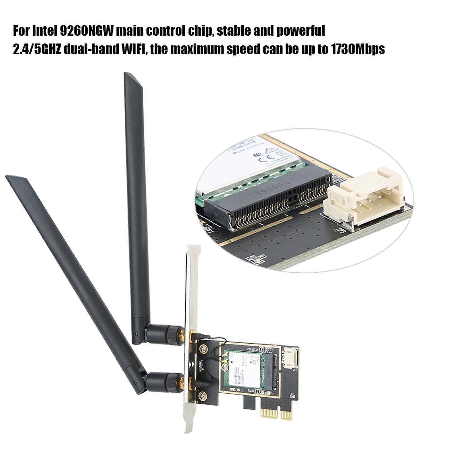 Intel 9260NGW 1730Mbps PCI-E Dual Band WiFi Card with BT 5.0
