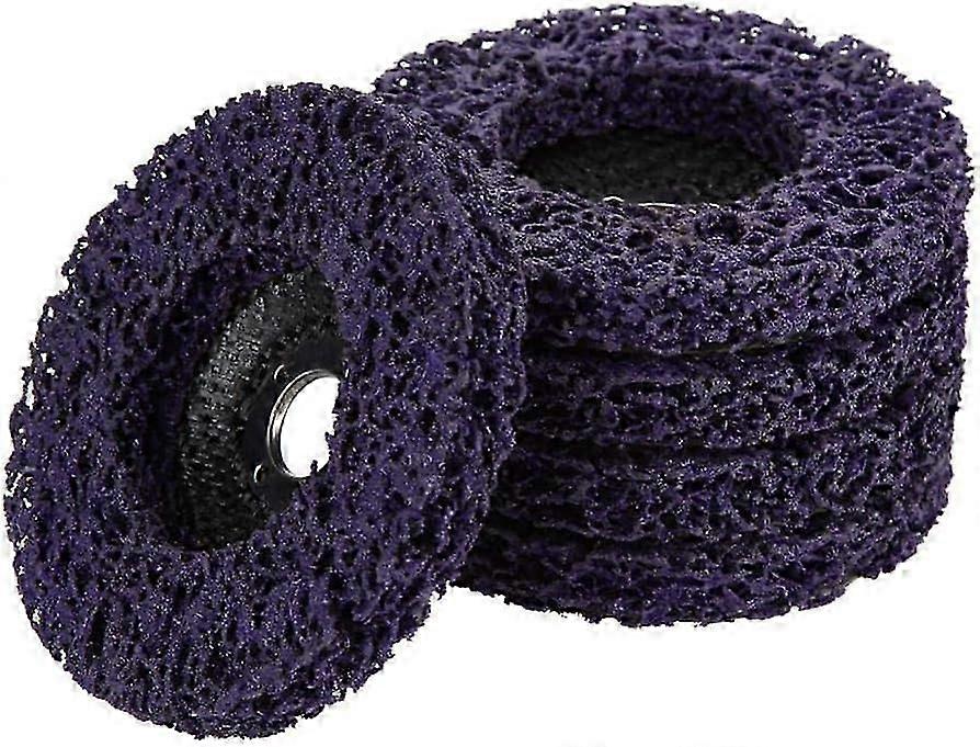 Poly Stripping Wheel, Clean and Remove Paint Rust From Surfaces, 5Pcs 100mm Purple Stripping Wheel, for Wood, Stone, Concrete GrooFoo