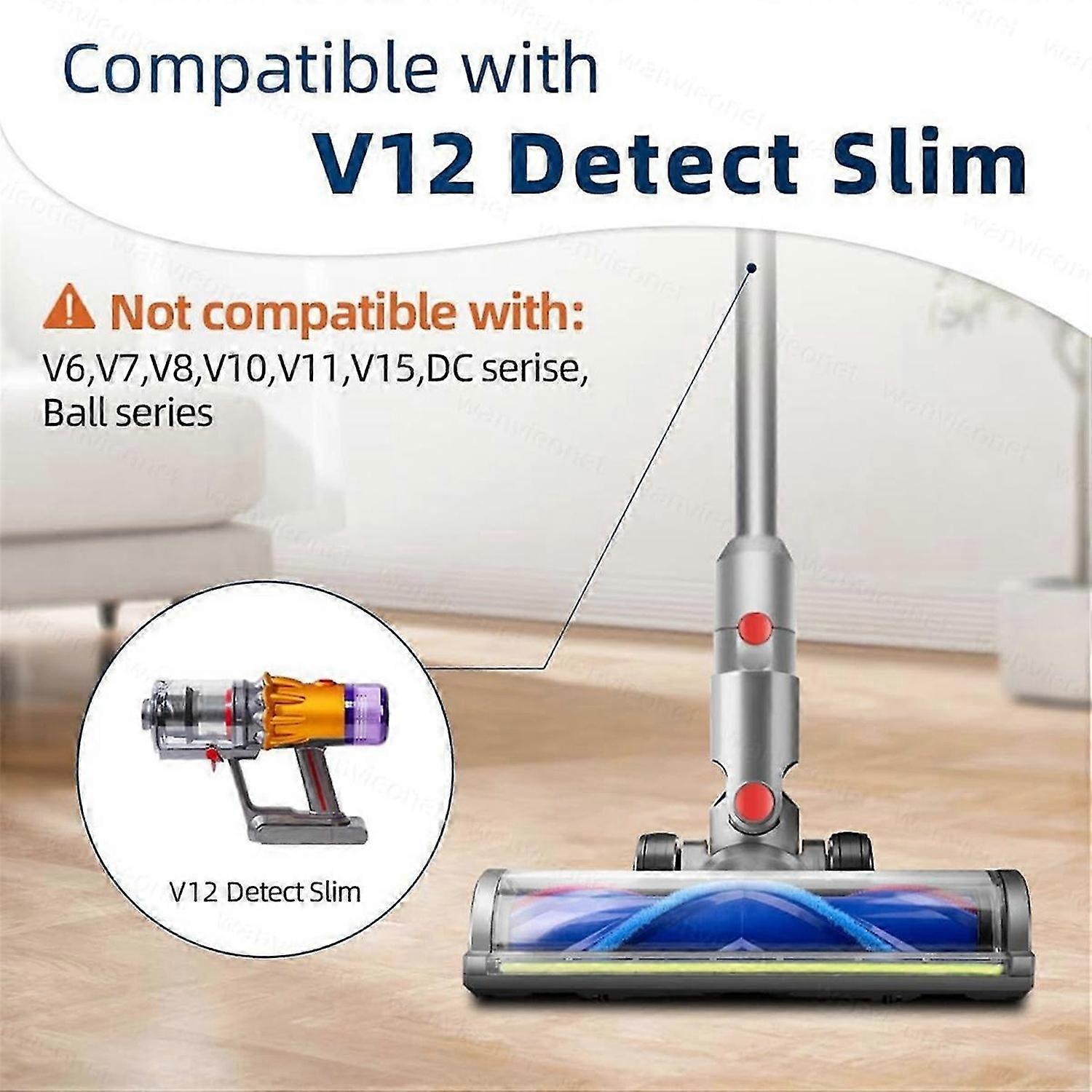 For Head Replacement Parts V12 Detect Slim V10 Digital Slim Cleaning Head with Green LED Light for C