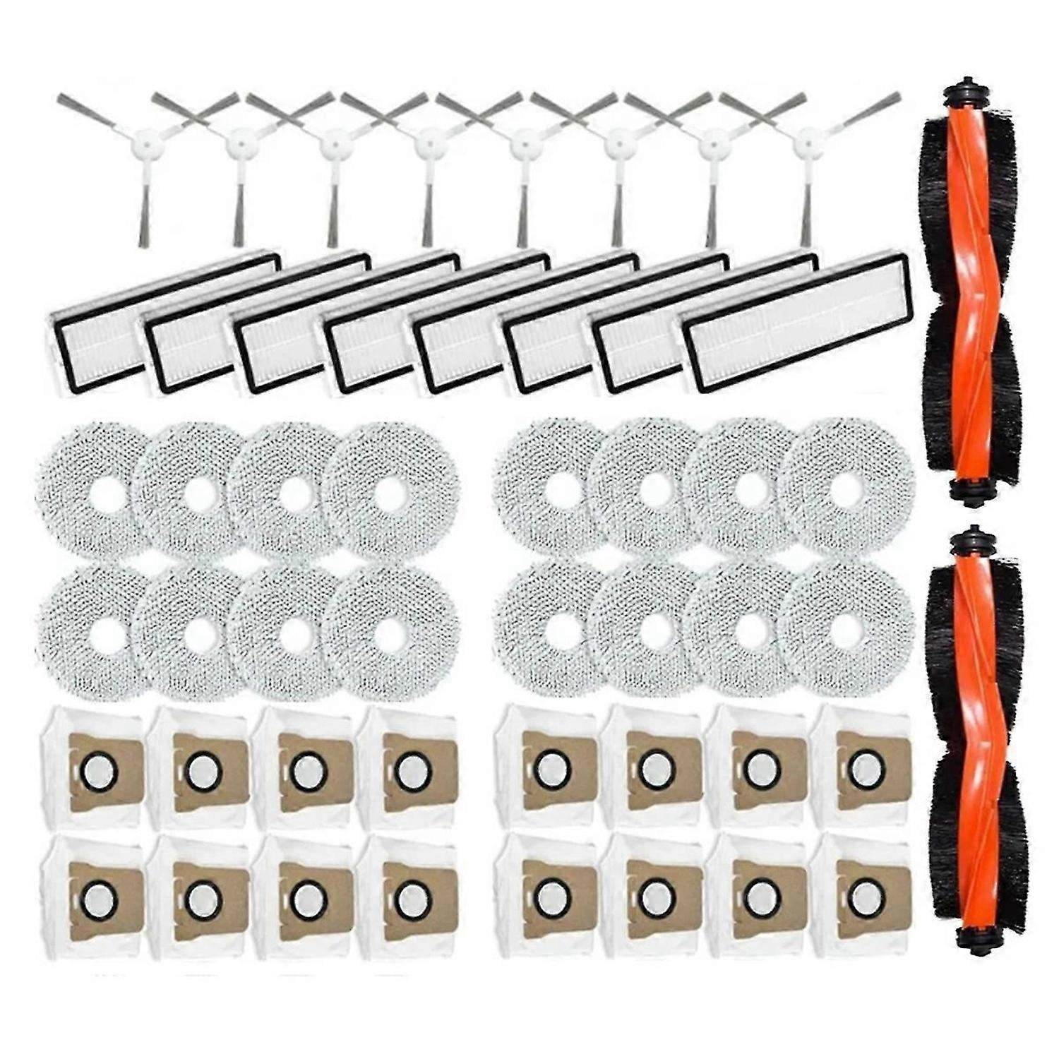 50PCS Accessories Kit for Robot Vacuum X20 +/X20 Plus Replacement Parts Main Side Brush Filter Dust