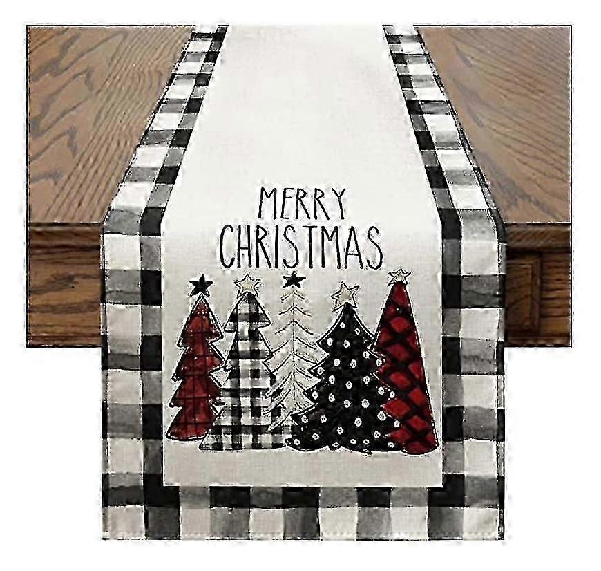 Christmas Decoration Table Flag Christmas Day Decoration Table Flag Christmas Tree Tablecloth(white)(1pcs)