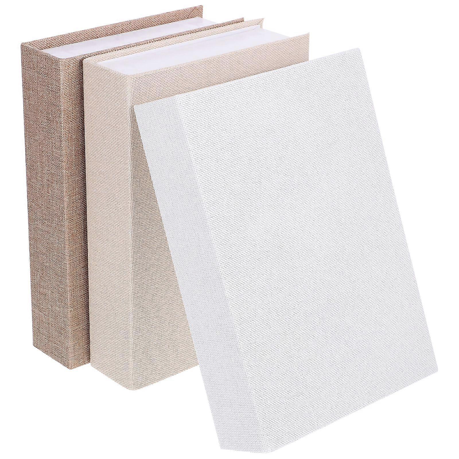 3pcs 가짜 책 장식 현대 책 상자 장식 린넨 커피 테이블 책 DIY 공예품