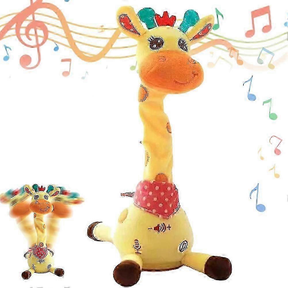 Giraffe Plush Toy, Can Sing, Dance, Light Up, And Repeat What You Say. Musical Rocking Electronic Plush Toy