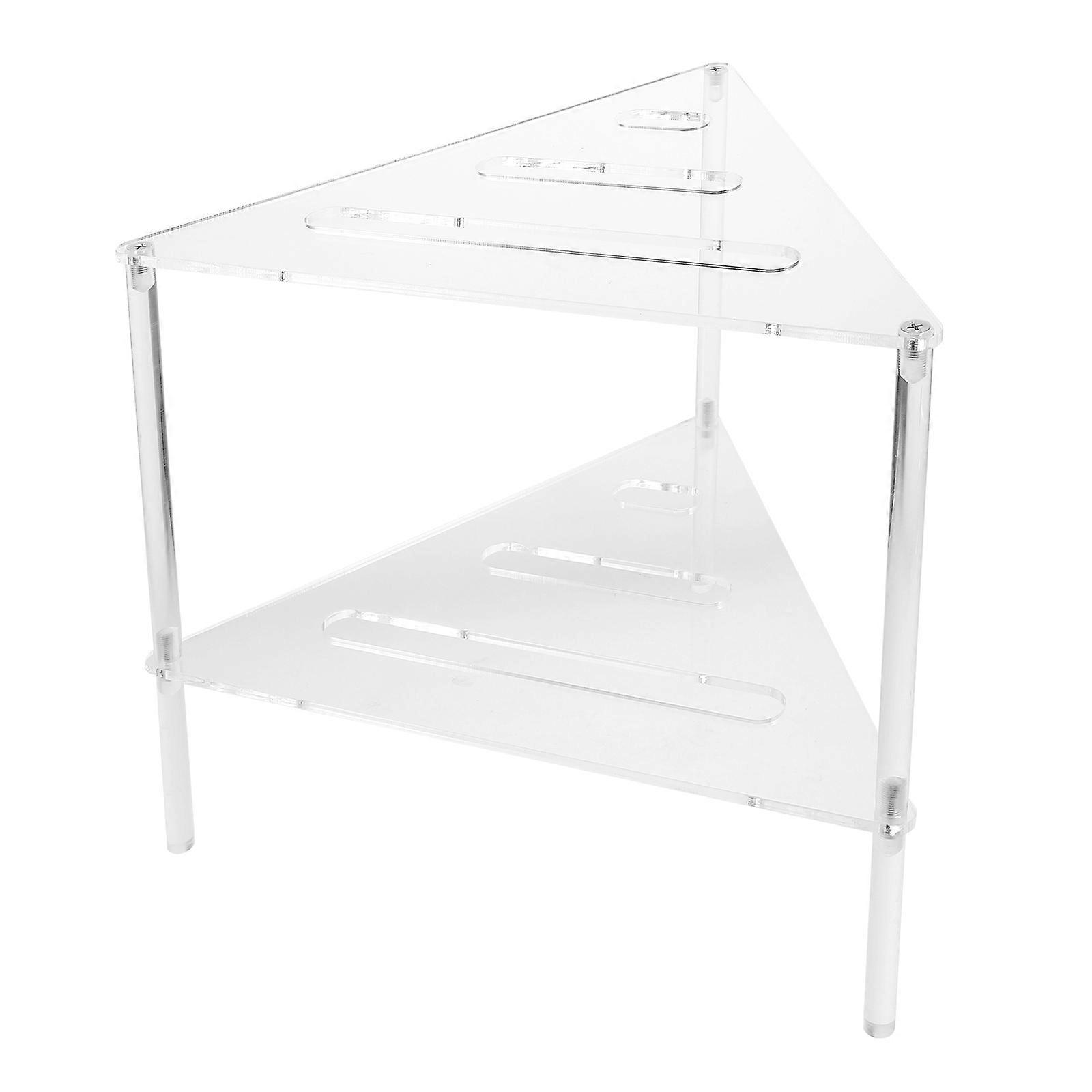 Acrylic Triangle Corner Shower Bench Transparent Stable Base for Home Bathroom Storage