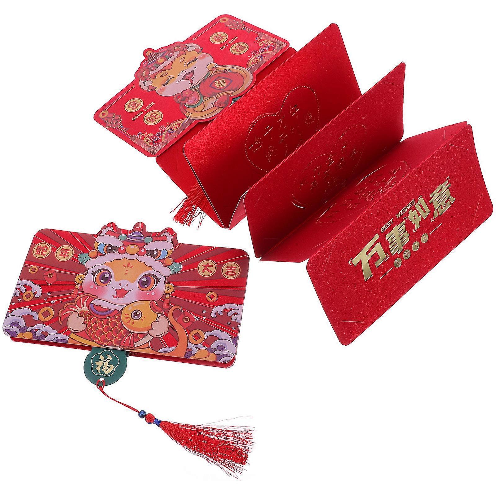 Red Pocket Year of The Snake for Wedding Use 8Pcs Lunar New Year Envelopes