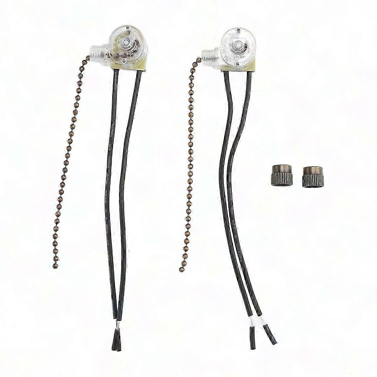Zing Ear ZE-109 Ceiling Fan Light Switch with Pull Cords, Two-Wire Control for Ceiling Fan Lights