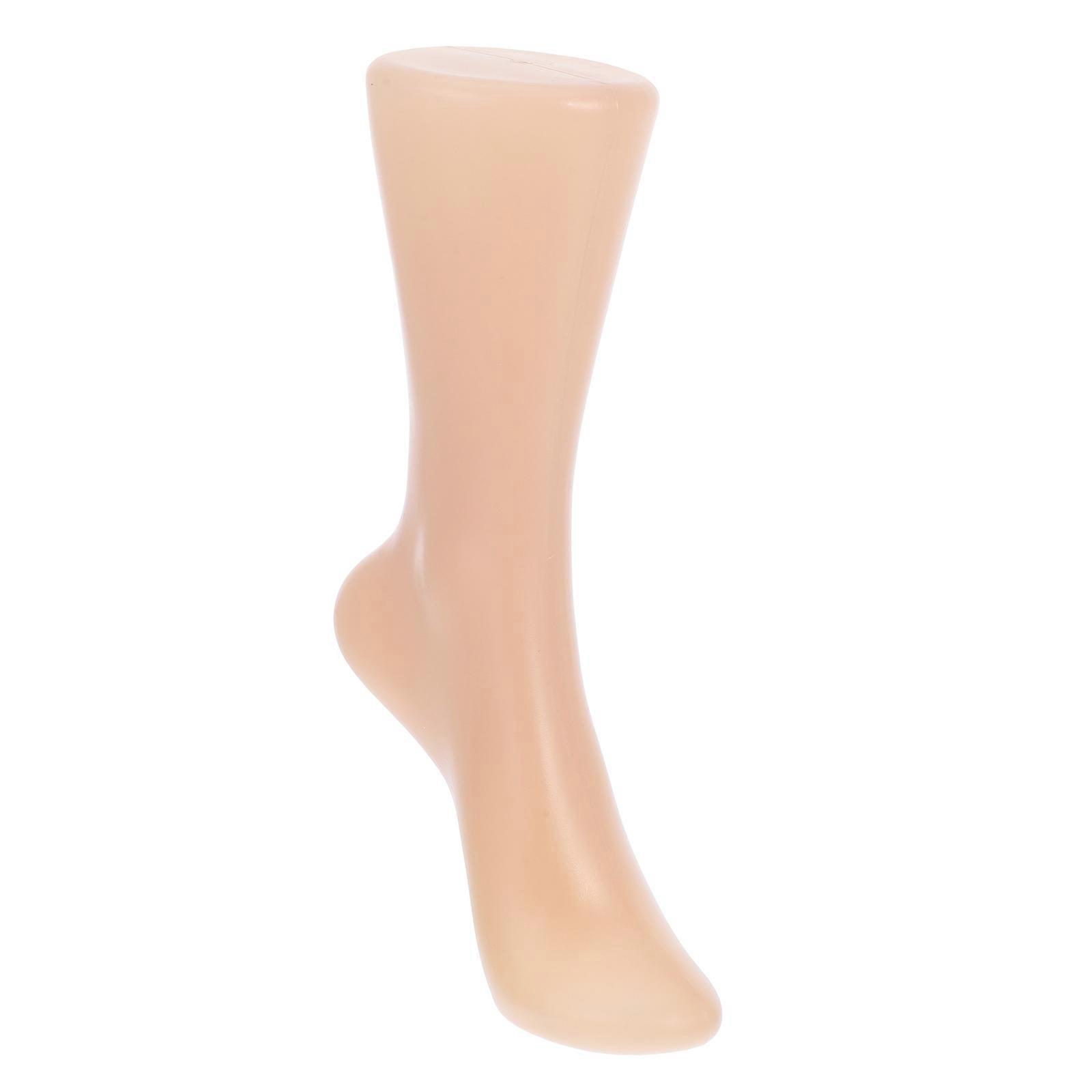Mannequin Foot Sock Model Female Plastic for Display Beige
