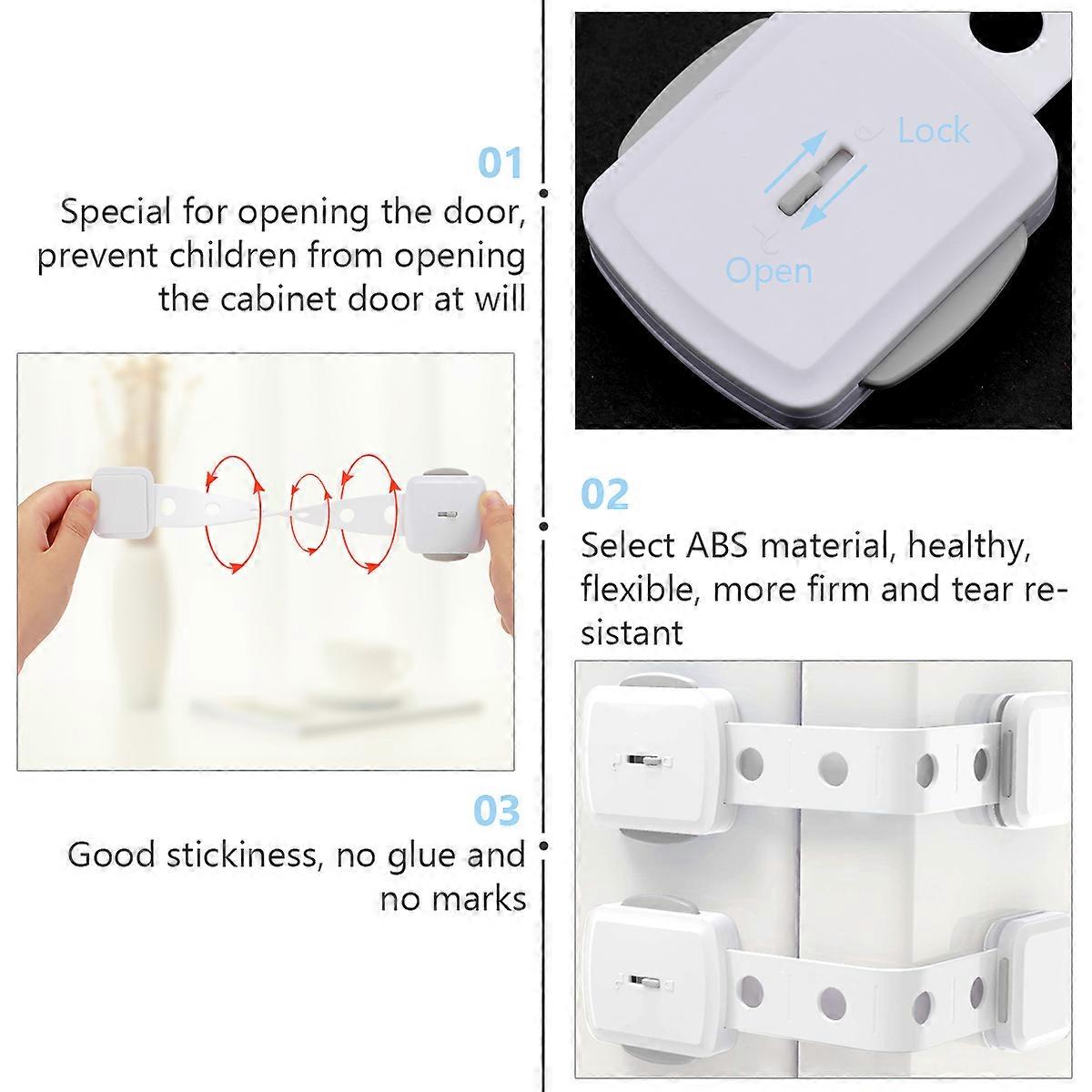 Drawer Latch Safety Locks for Baby Protection Set