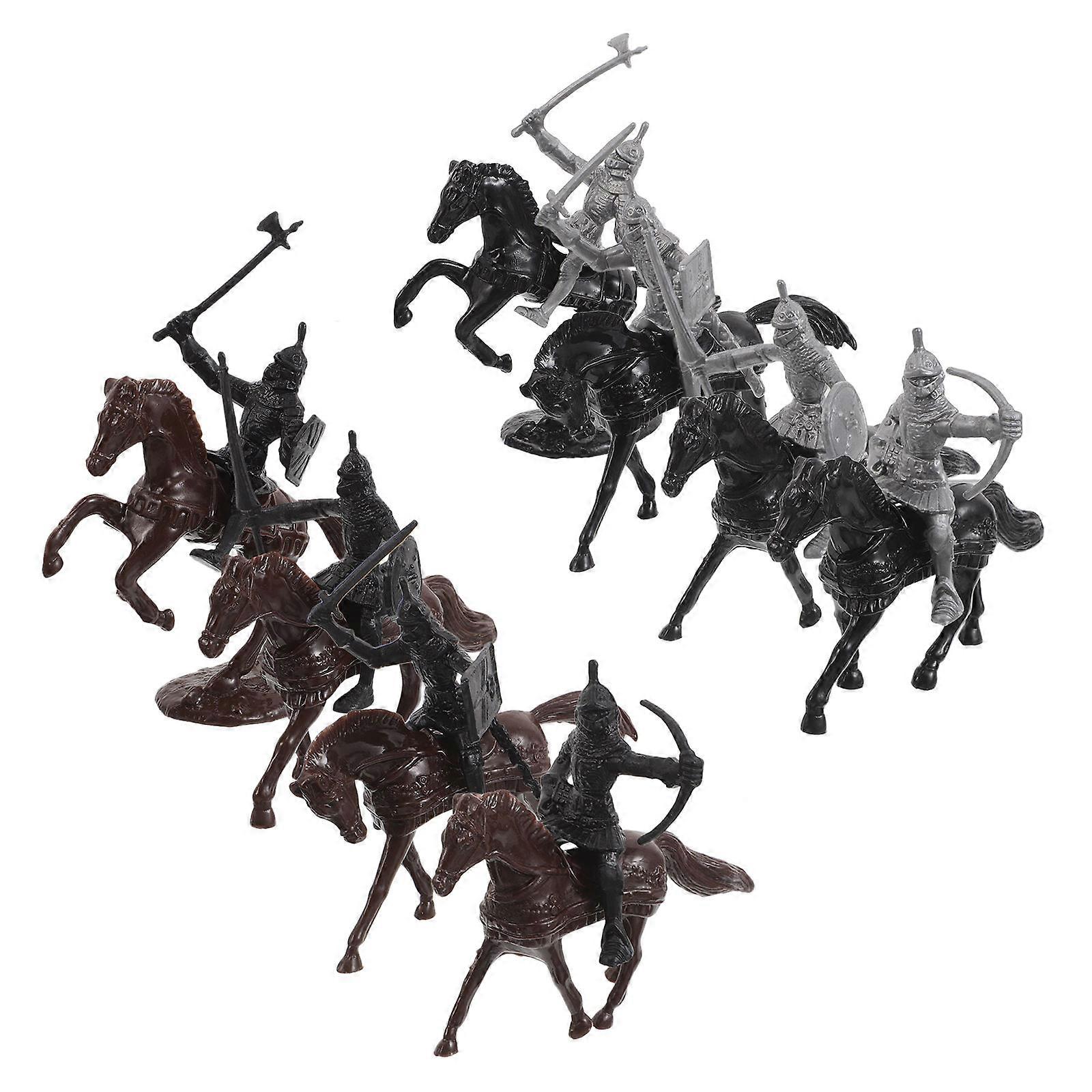 Knight Soldier Plastic Figures for Play 96Pcs Medieval Miniatures