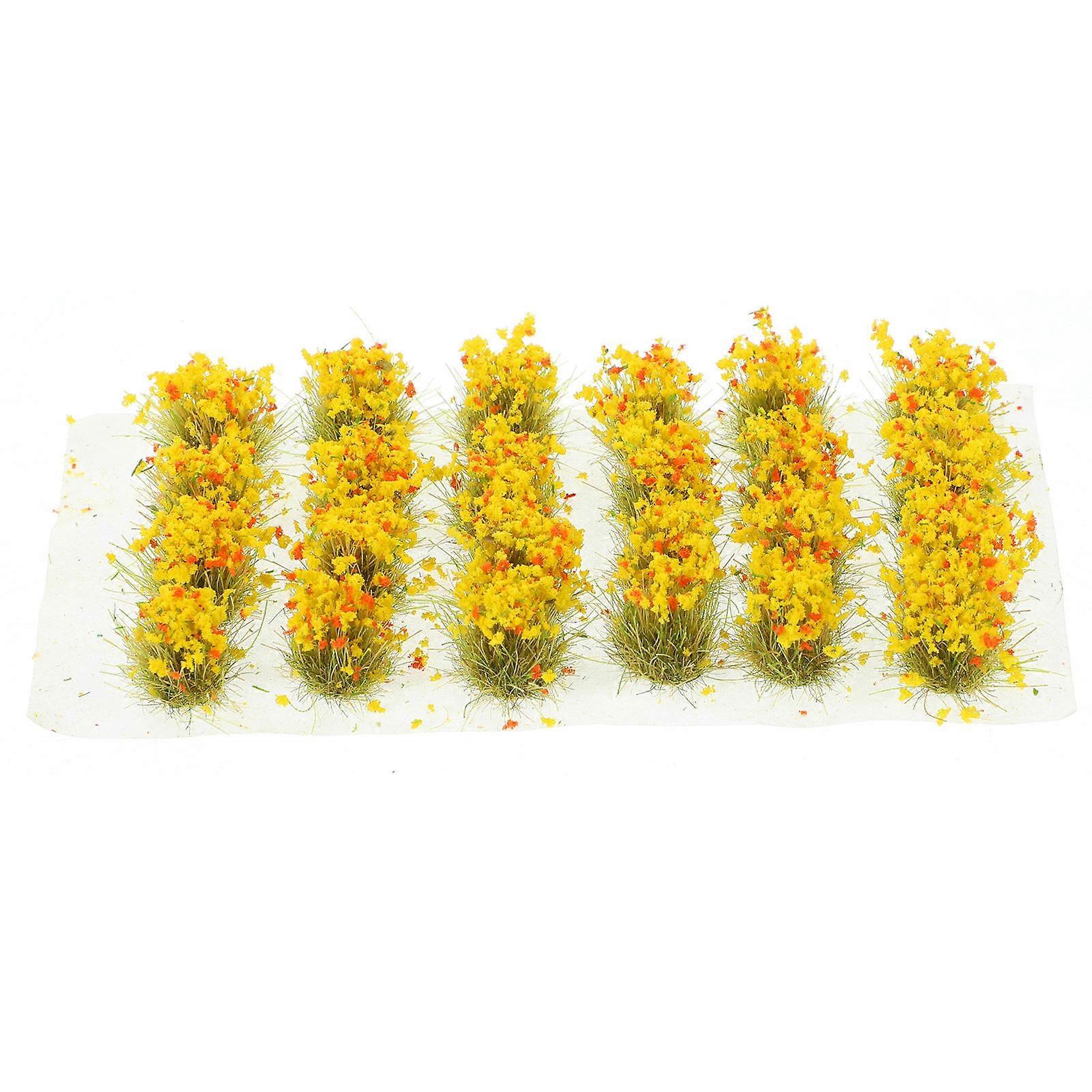 Plastic Fake Grass Tufts Model for DIY Landscape Decor 1 Box Pack