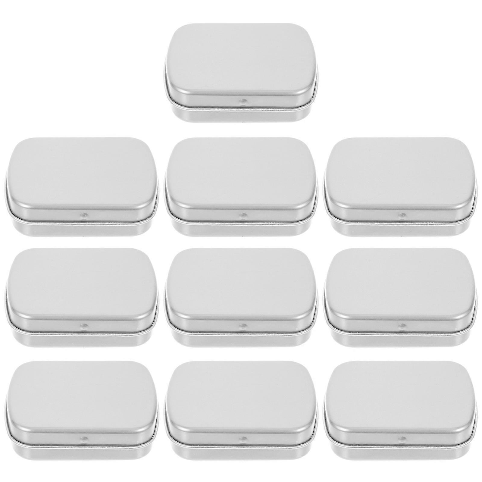 Portable Iron Storage Boxes for Storage Use 20Pcs Silver Small Organizer