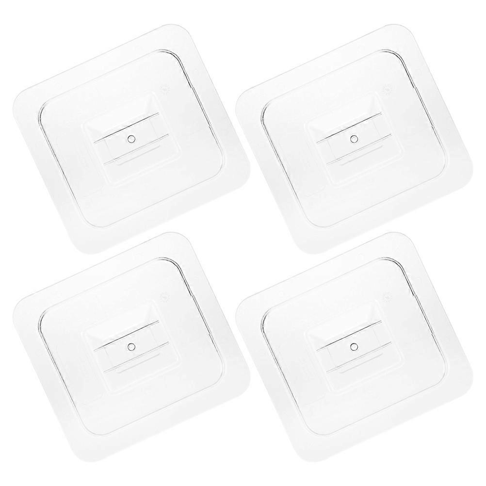 Rectangular Food Box Lids Perfect For Canteens And Bars 12Pcs Clear Acrylic Covers For Space Saving And Easy Observation