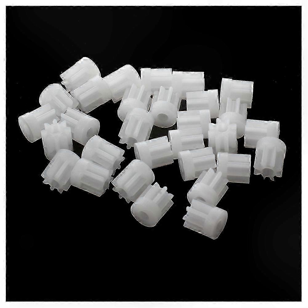 30-Pack Plastic Cogs with 8 Teeth for 2mm Motor Shafts, 0.5 Modulus Toy Car Replacement Gears