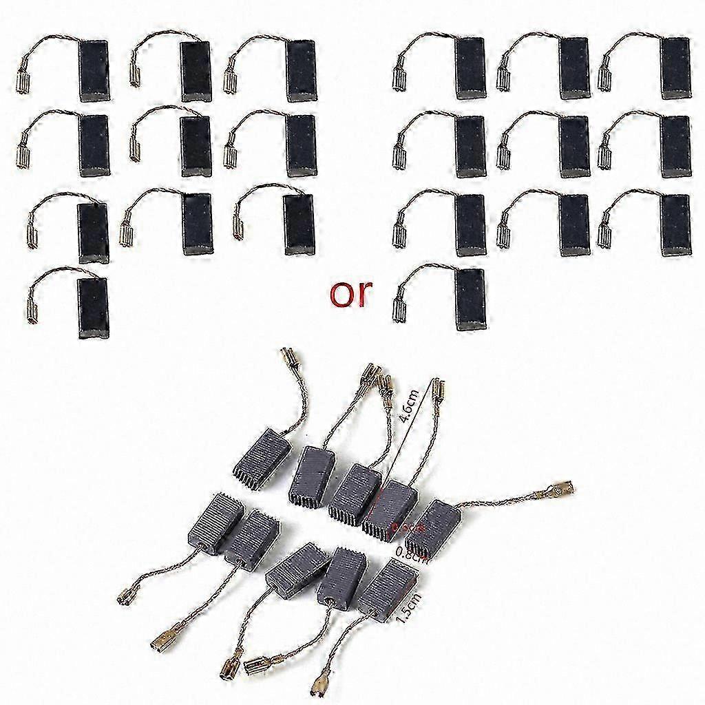 10 Pack Carbon Brushes for Angle Grinders, Compatible with Multiple Models