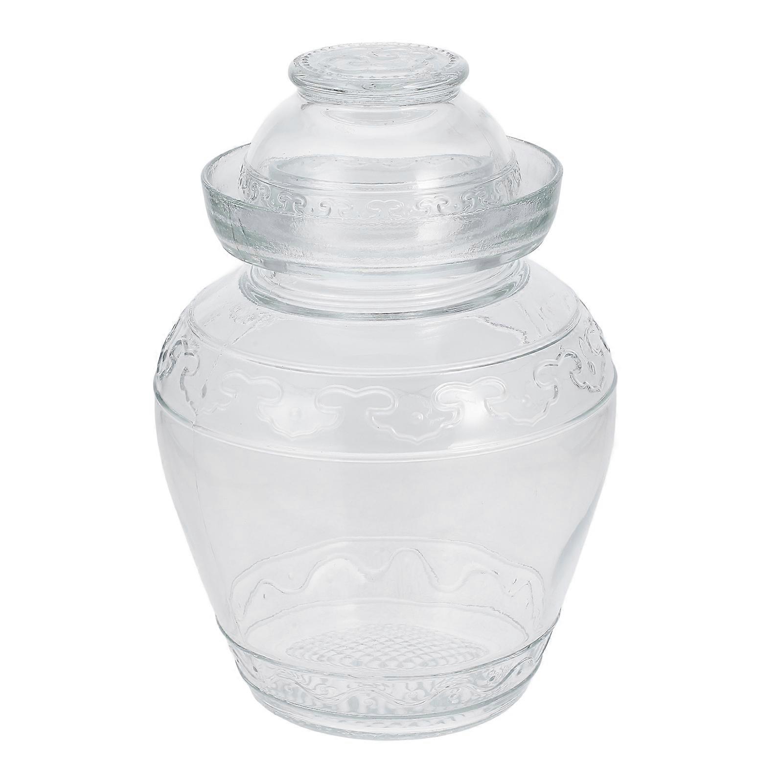 Kitchen Glass Pickle Jar for Household Use 1Pcs Transparent Storage Jar with Lid