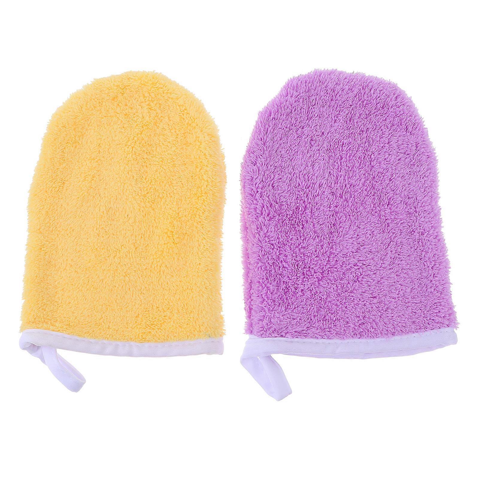 Makeup Remover Gloves Fiber for Face Care 8Pcs Assorted Color