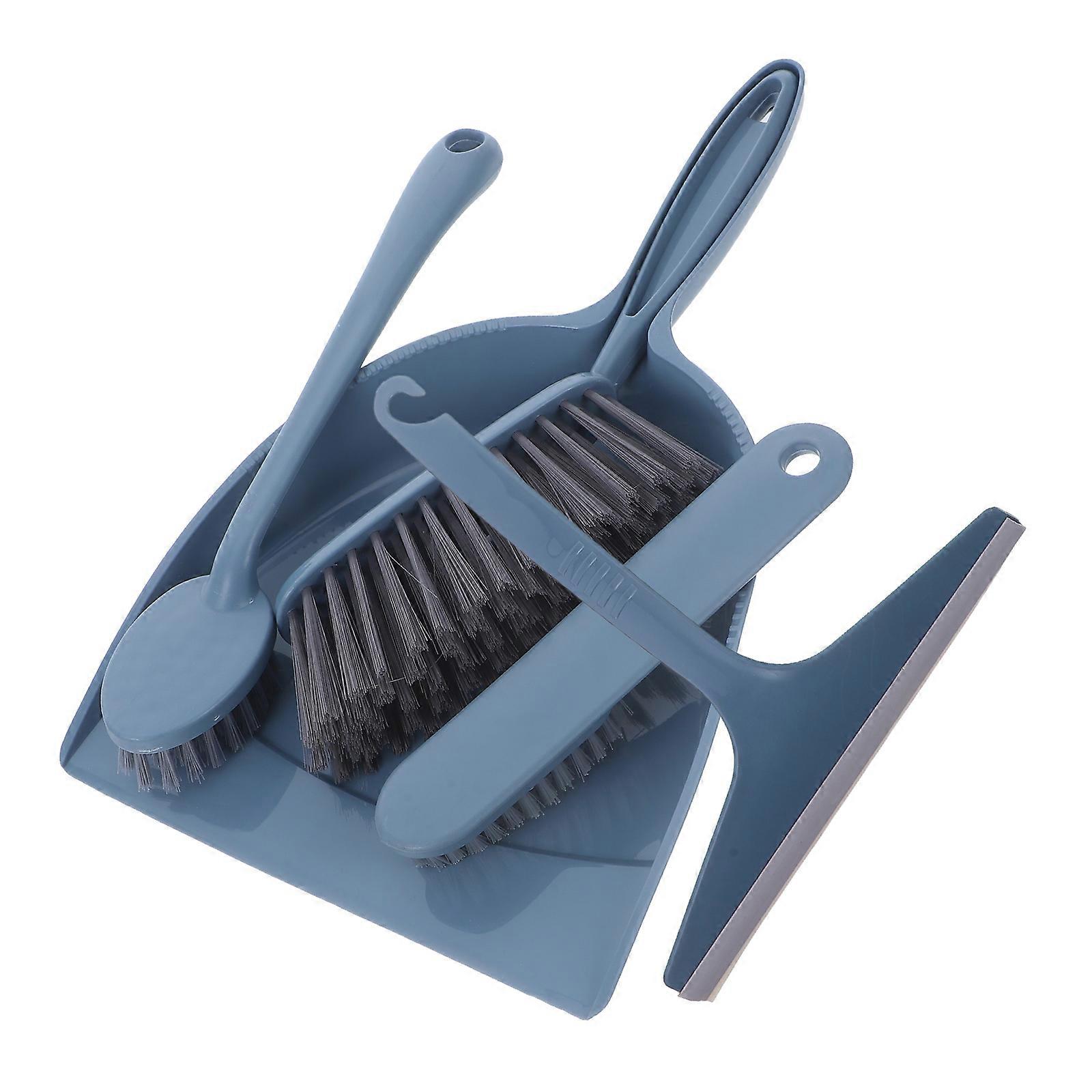Mini Dustpan and Brush Set Desk Clean Tool for 5Sets White