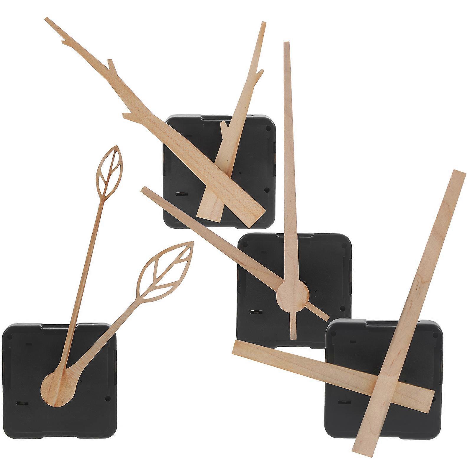 Clock Mechanism Replacement Kit For Home Decoration Diy Projects Multi Color 13.7x1.1x0.2cm 4 Sets