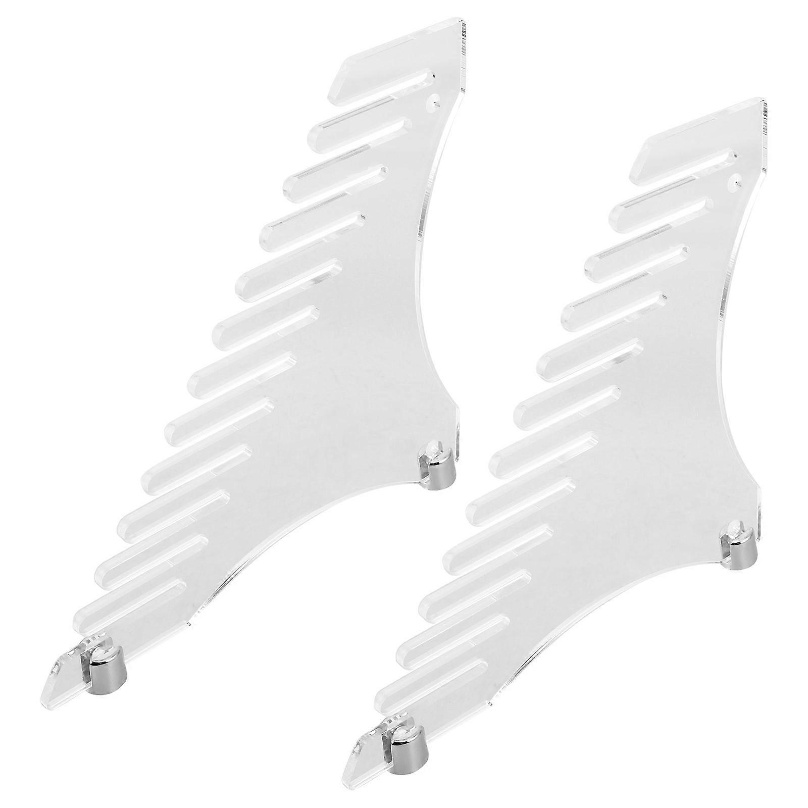 Record Storage Rack Acrylic Wall Holder for Display 2Pairs Transparent