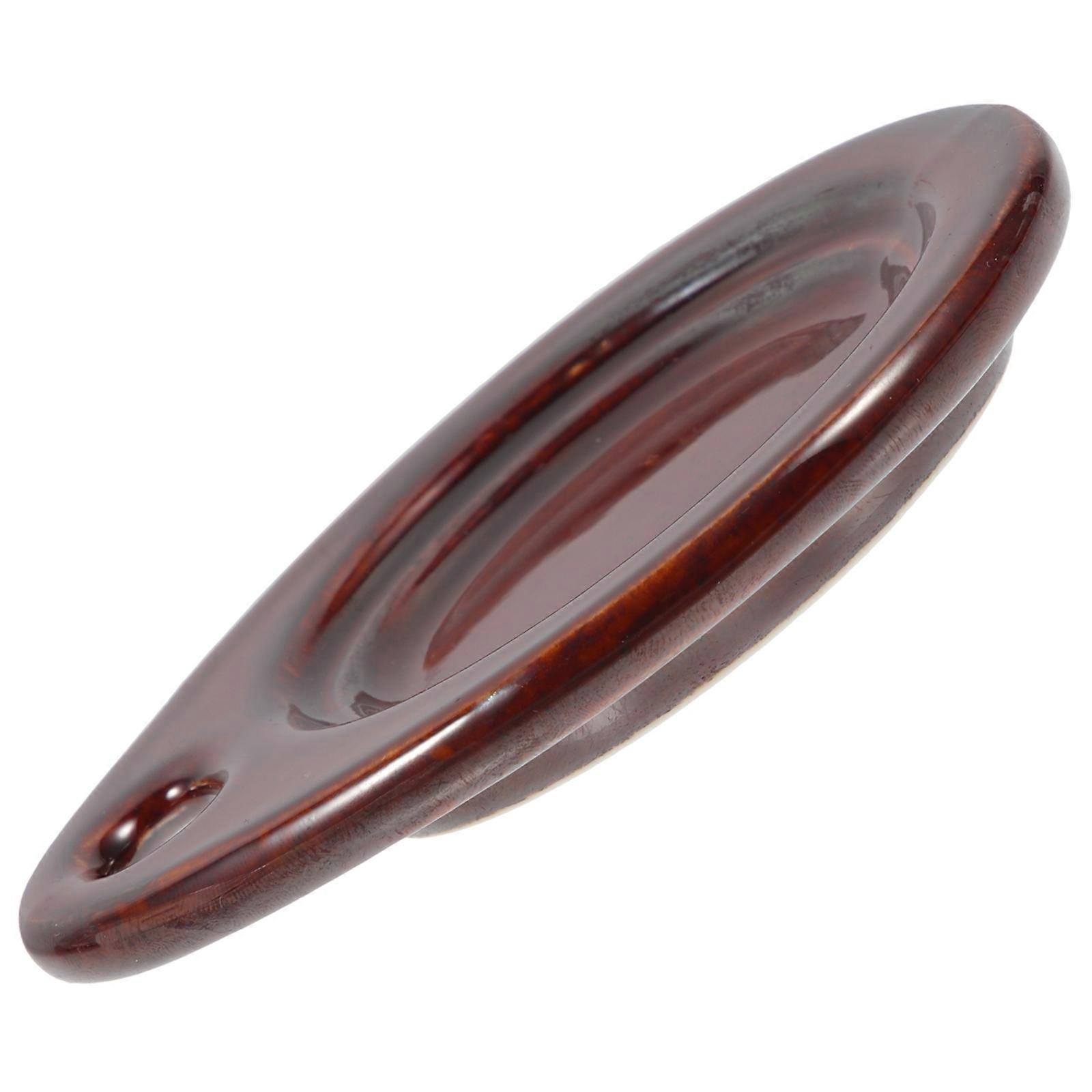 Table Candle Holder Ceramic Candlestick for Party Use 2Pcs Brown