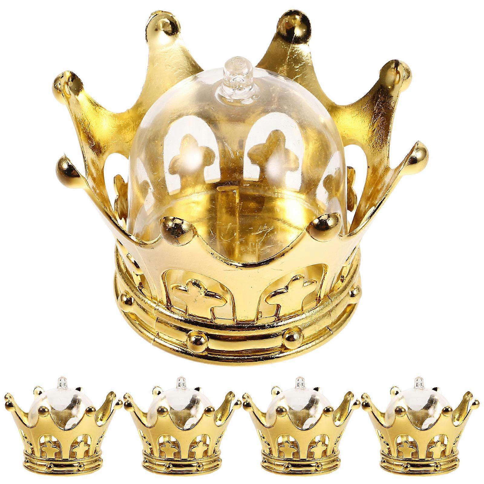 Golden Fillable Crown Box for Wedding Candy 24Pcs Set
