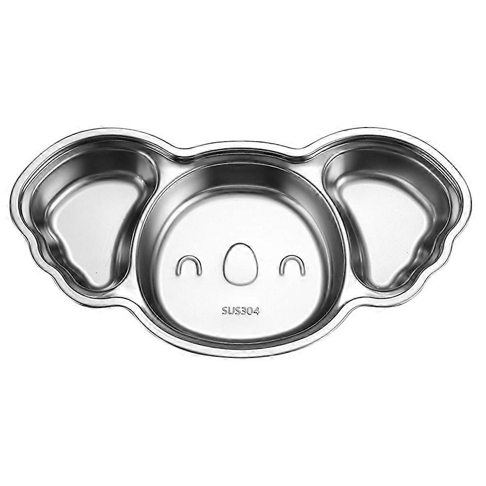 Stainless Steel Serving Tray Divided Plate for Storage Use 4Pcs