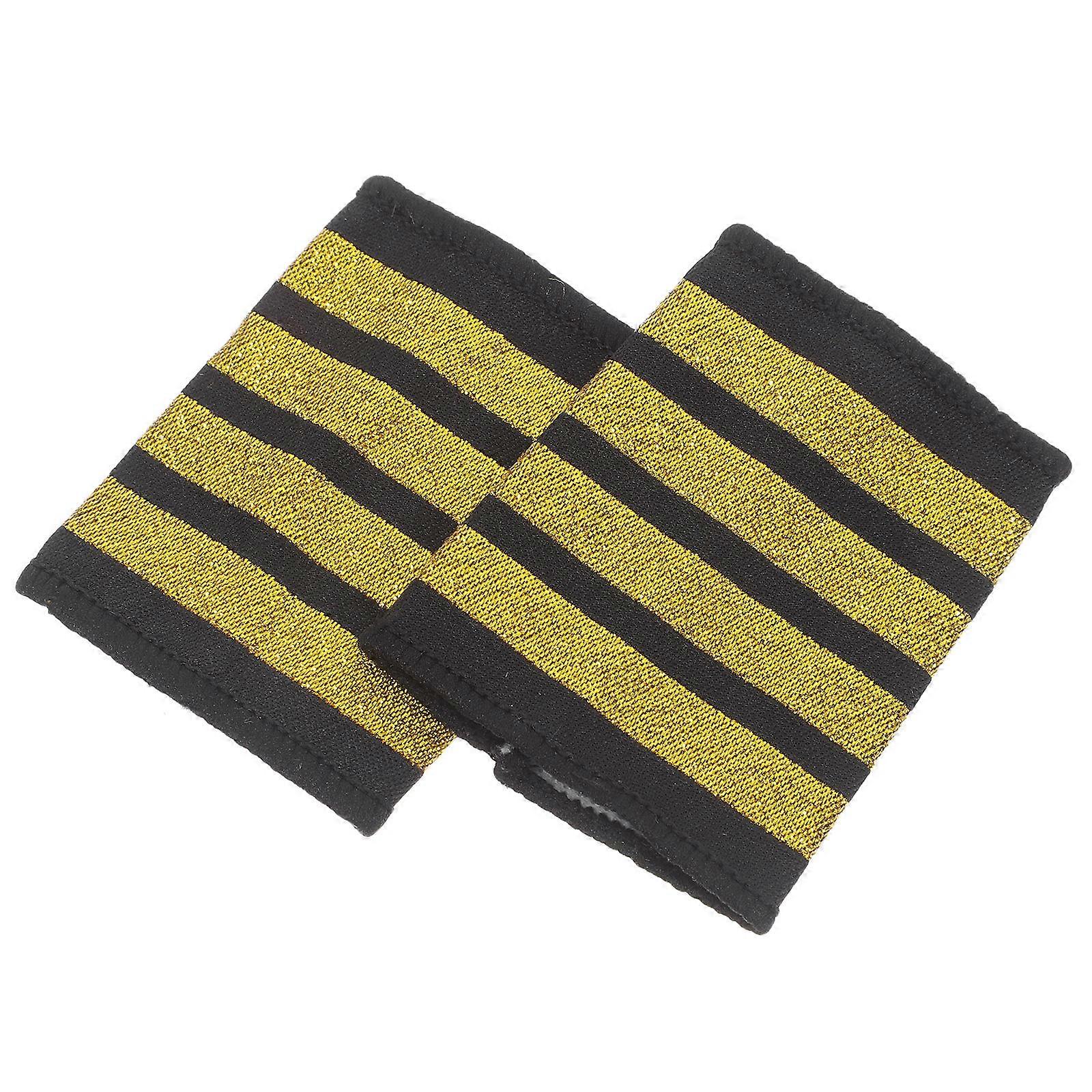 Professional Pilot Epaulettes Captain Uniform Shoulder Boards 2Pairs